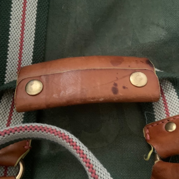 Vintage Juicy Couture Canvas + Leather Backpack Tote Bag - Picture 9 of 16